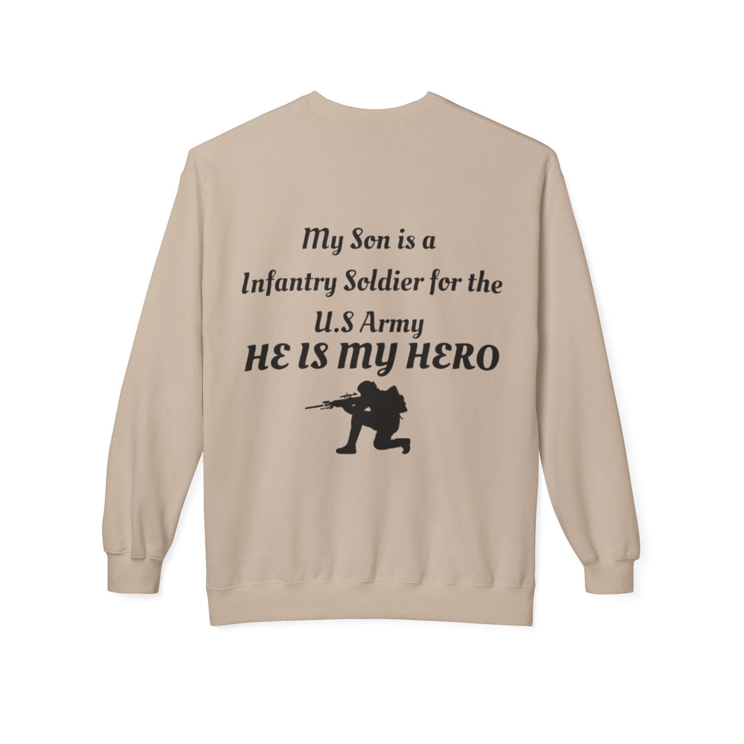 Heroic Army Sweatshirt - Honor Your Soldier with This Softstyle Fleece Crewneck