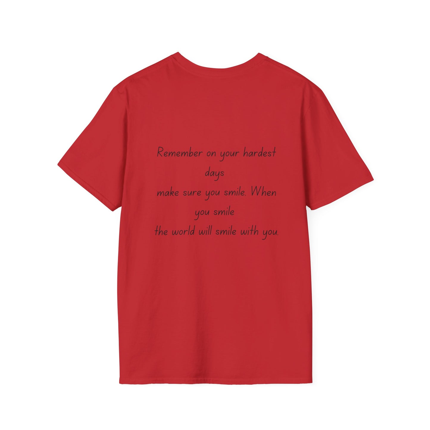 Inspirational Unisex Softstyle T-Shirt - 'Remember to Smile' Design