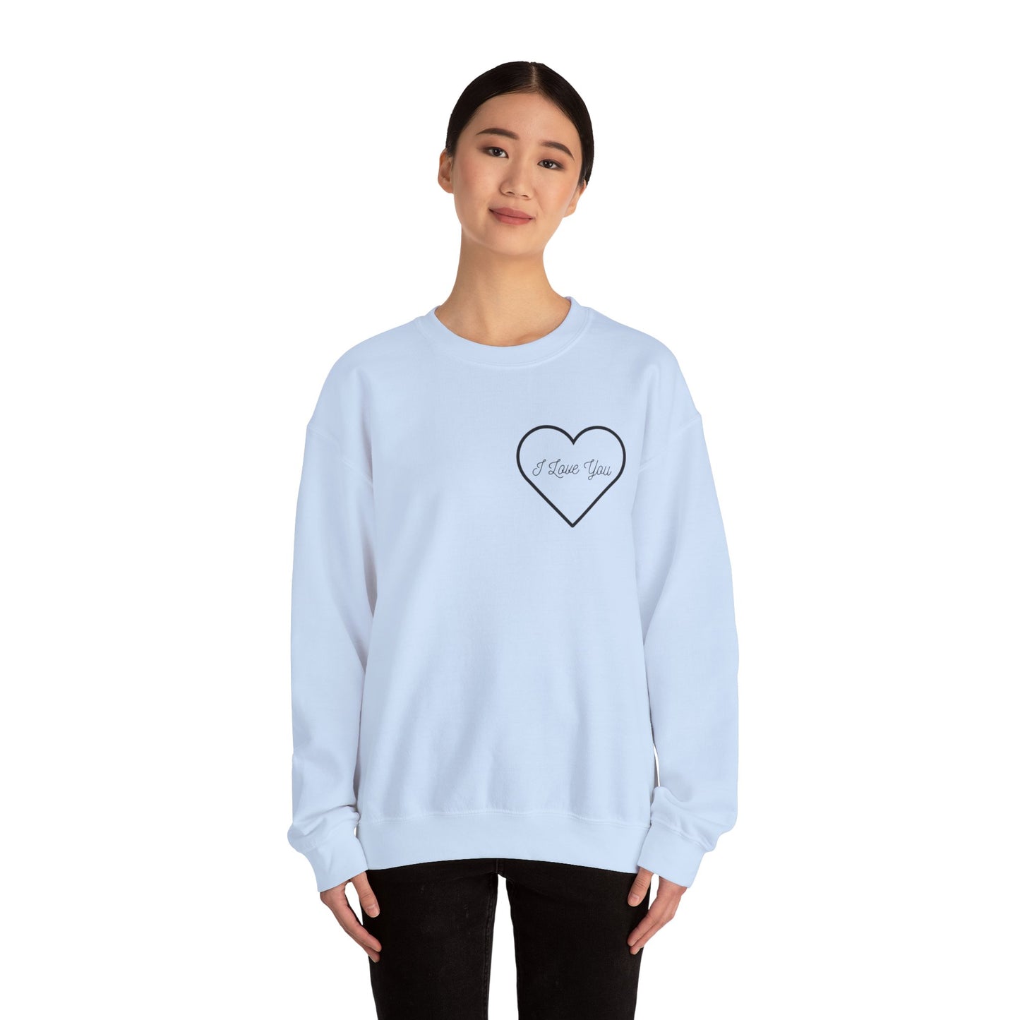 Unisex Love & Royalty Crewneck Sweatshirt - "I Love You" & "His Queen Forever and Always" Design