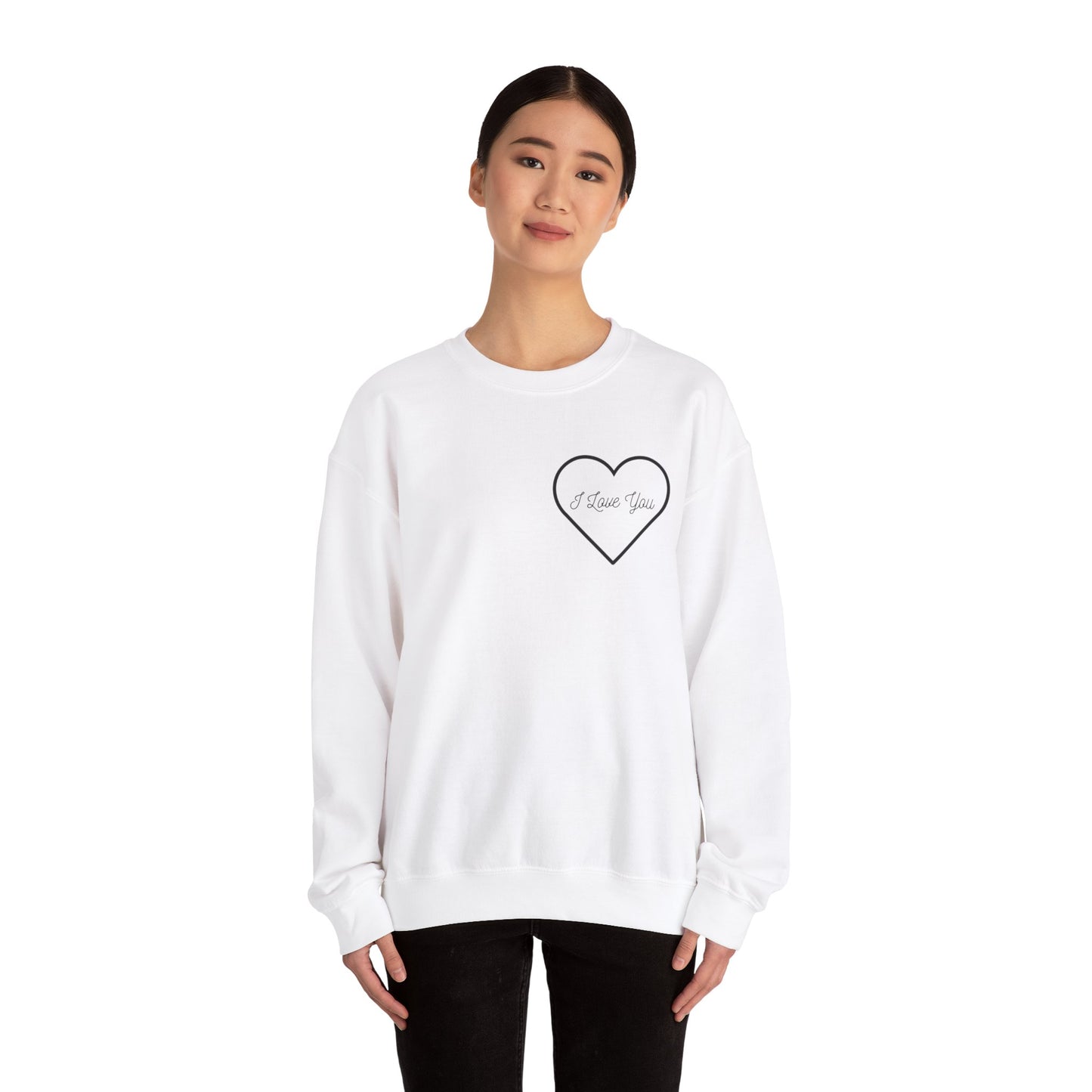 Unisex Love & Royalty Crewneck Sweatshirt - "I Love You" & "His Queen Forever and Always" Design