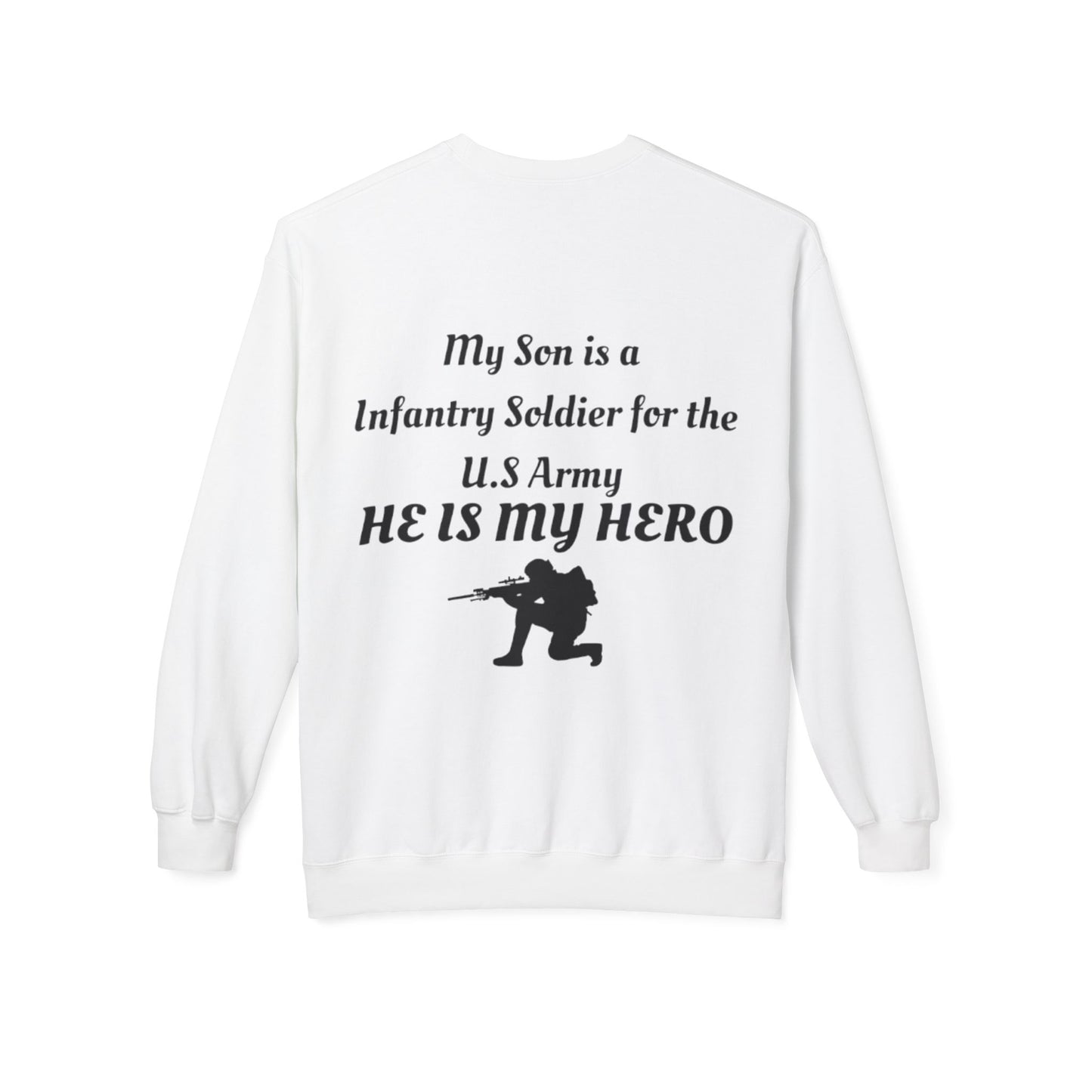 Heroic Army Sweatshirt - Honor Your Soldier with This Softstyle Fleece Crewneck