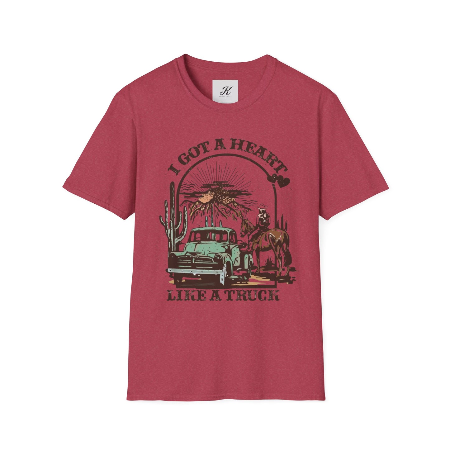 I Got a Heart Like a Truck Unisex Softstyle T-Shirt - Country Vibes Apparel