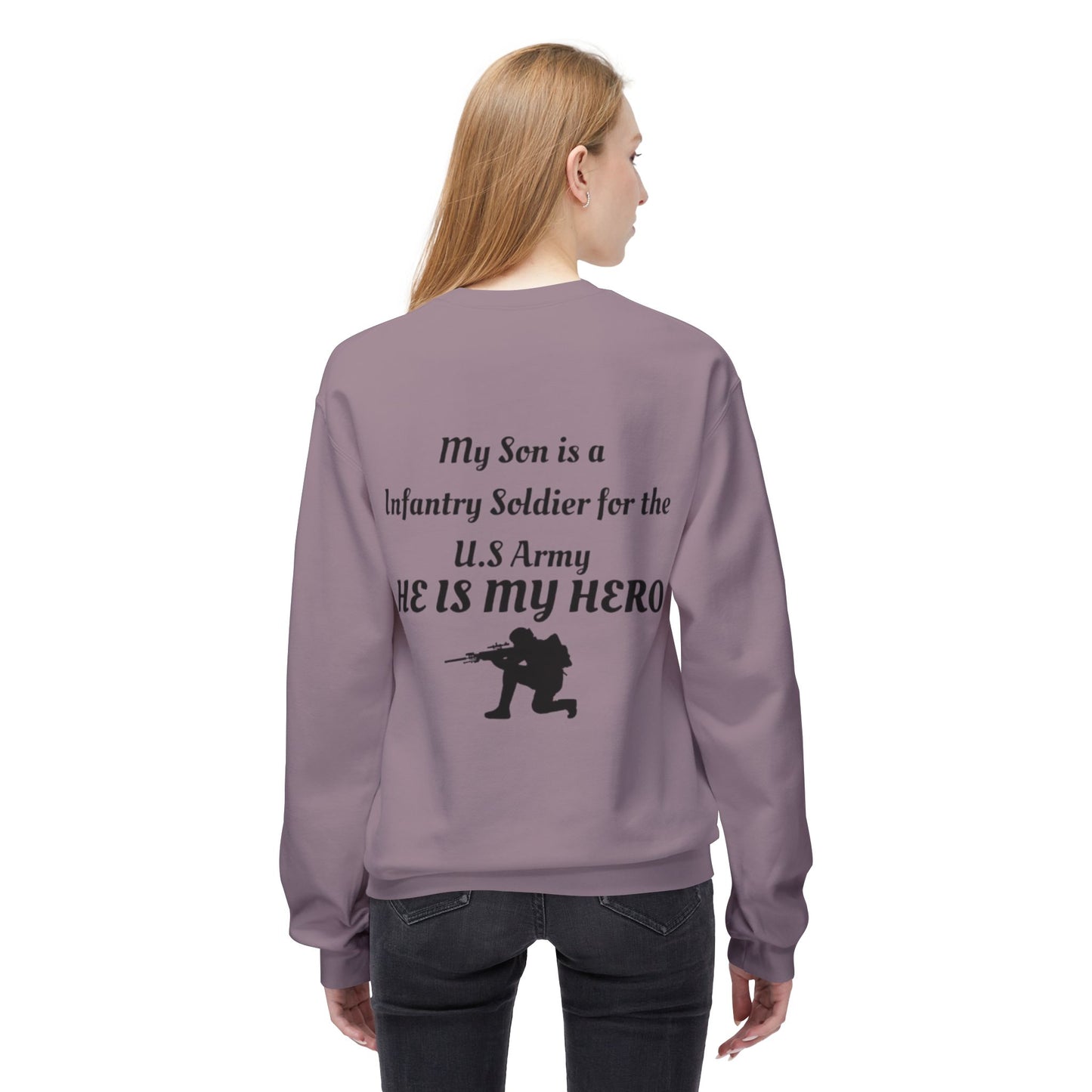 Heroic Army Sweatshirt - Honor Your Soldier with This Softstyle Fleece Crewneck