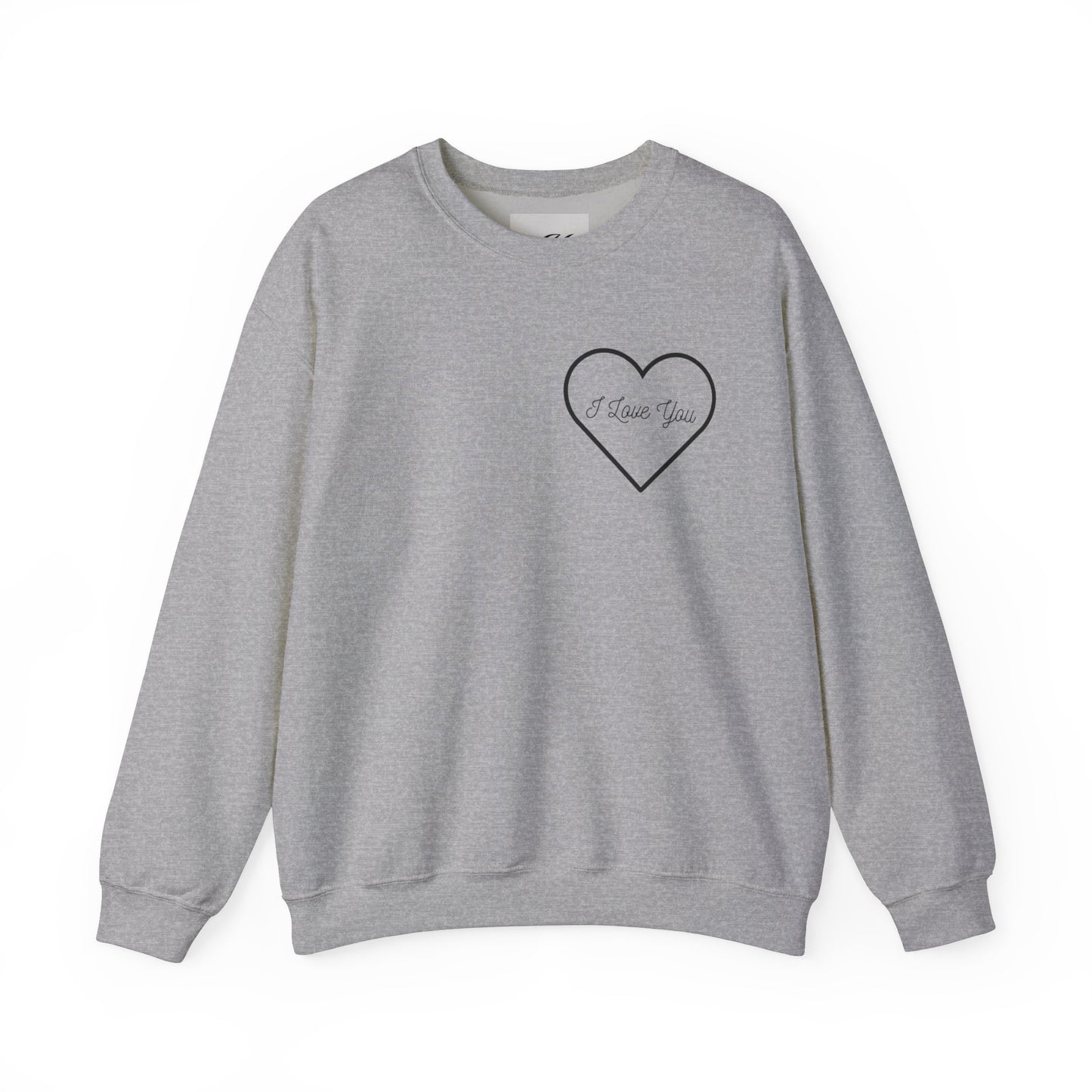 Unisex Love & Royalty Crewneck Sweatshirt - "I Love You" & "His Queen Forever and Always" Design