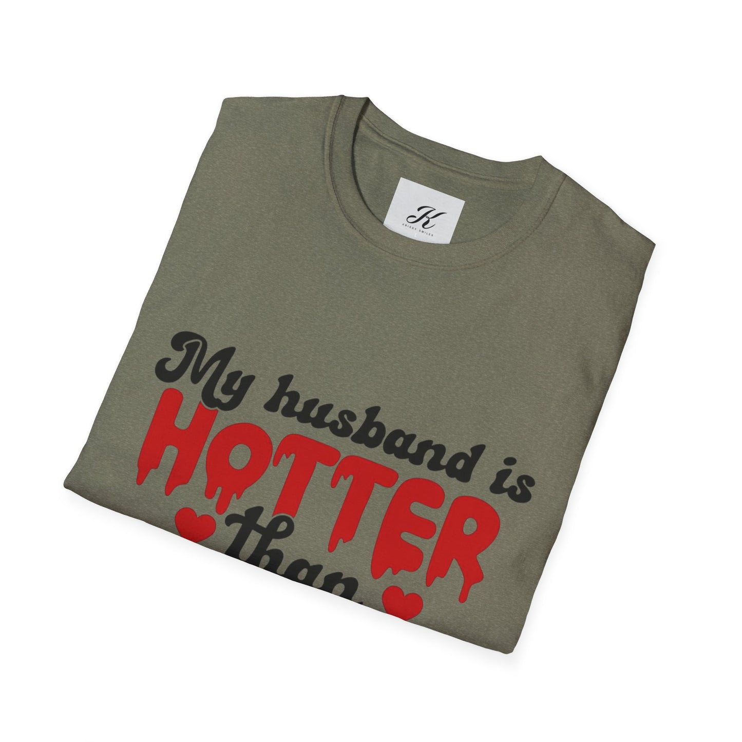 Funny Husband Hotter Than Coffee Tee - Unisex Softstyle T-Shirt