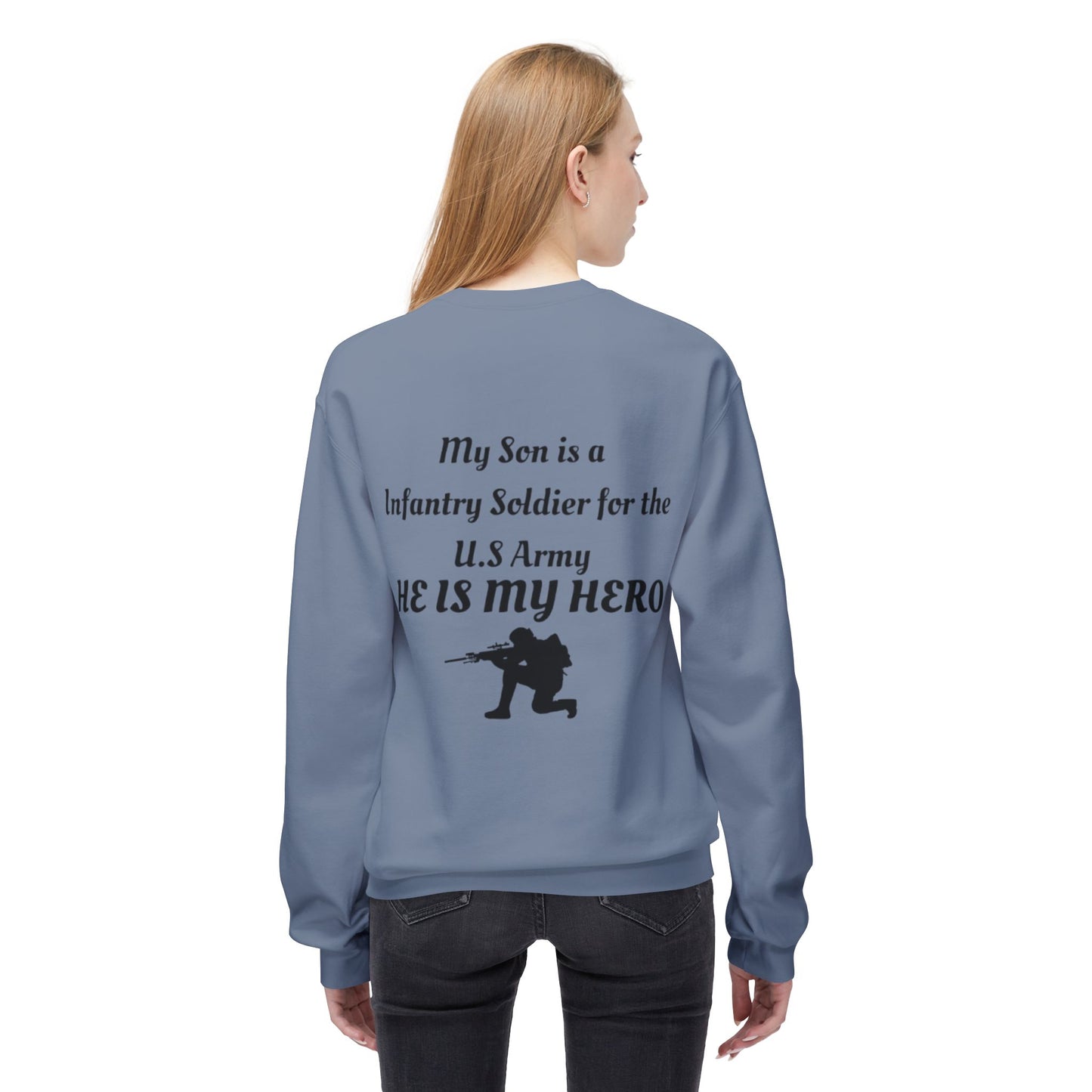 Heroic Army Sweatshirt - Honor Your Soldier with This Softstyle Fleece Crewneck