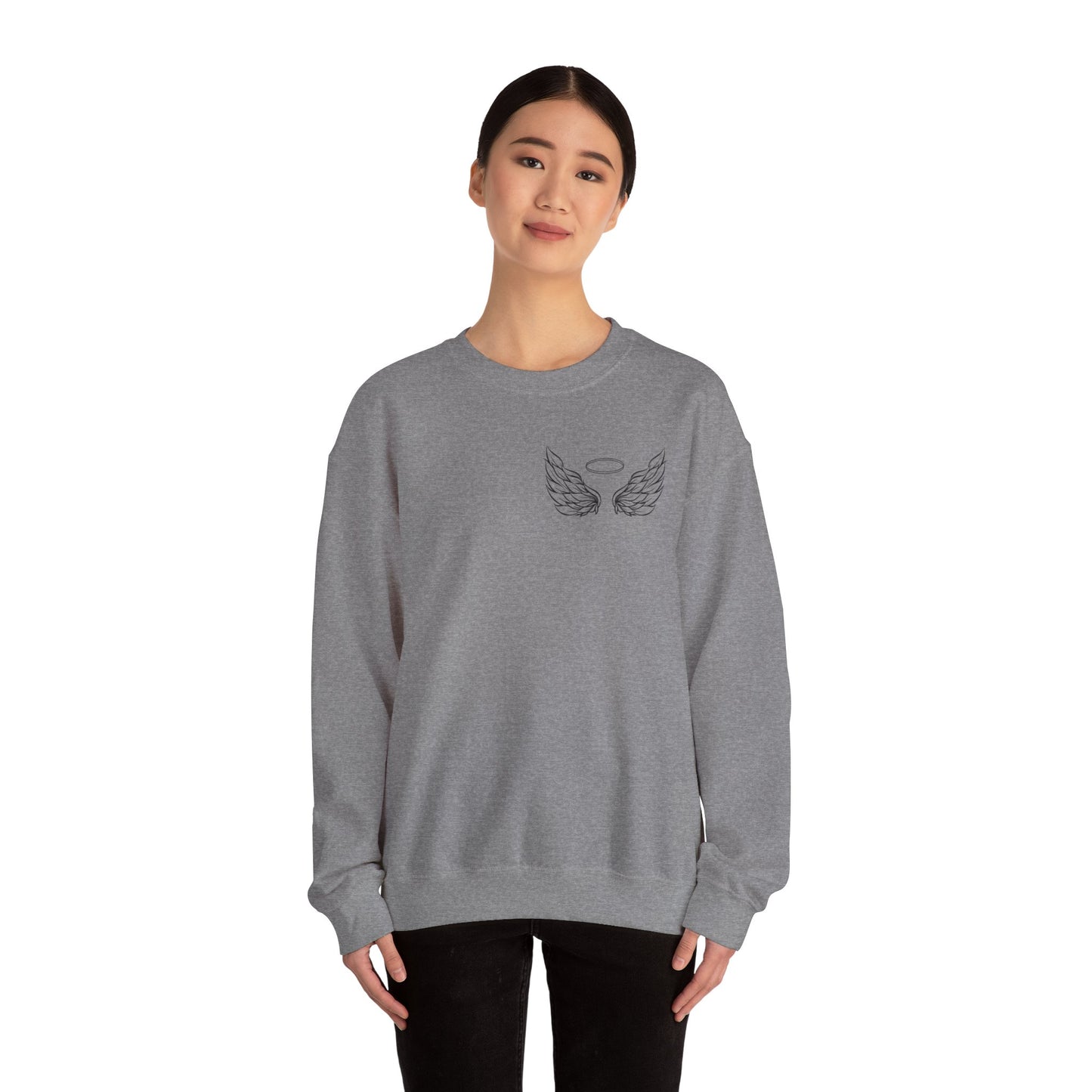 Comforting Angel Wings Crewneck Sweatshirt - Memory of Loved Ones