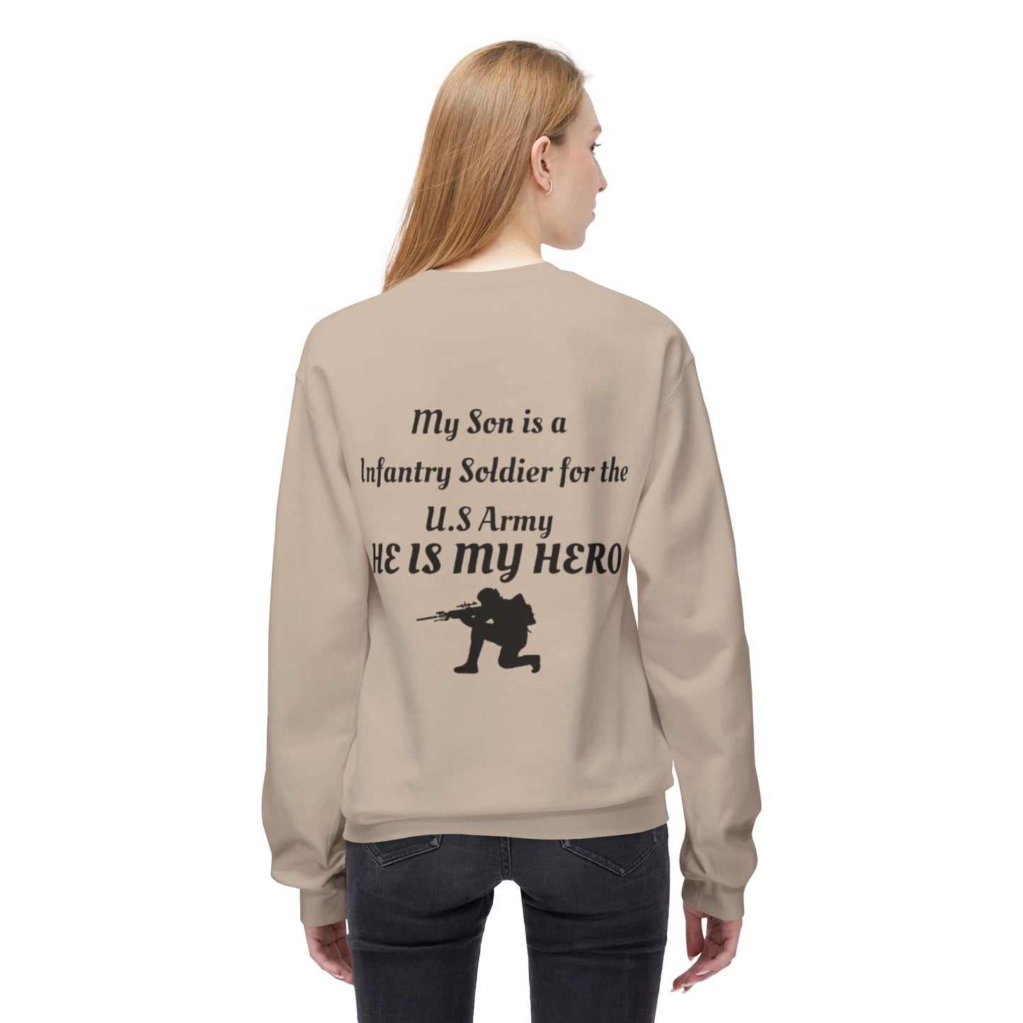 Heroic Army Sweatshirt - Honor Your Soldier with This Softstyle Fleece Crewneck