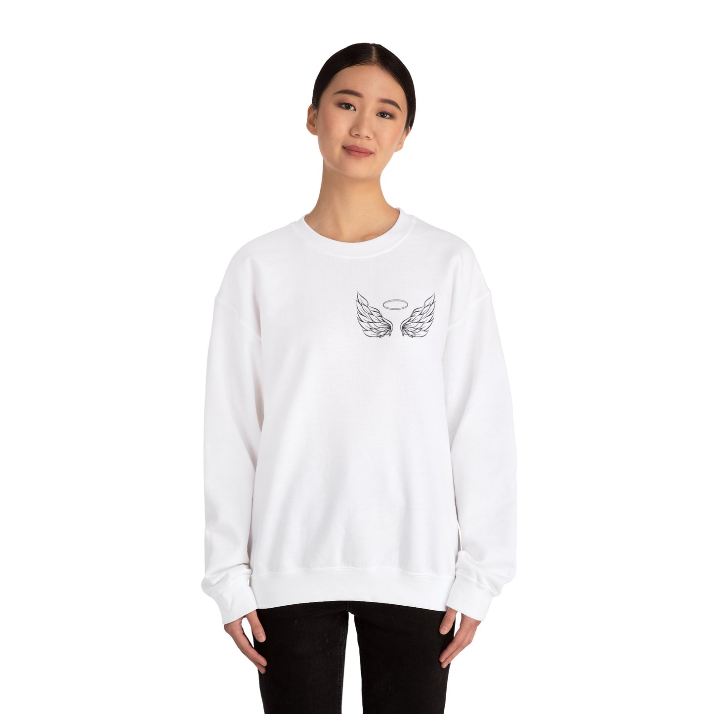 Comforting Angel Wings Crewneck Sweatshirt - Memory of Loved Ones