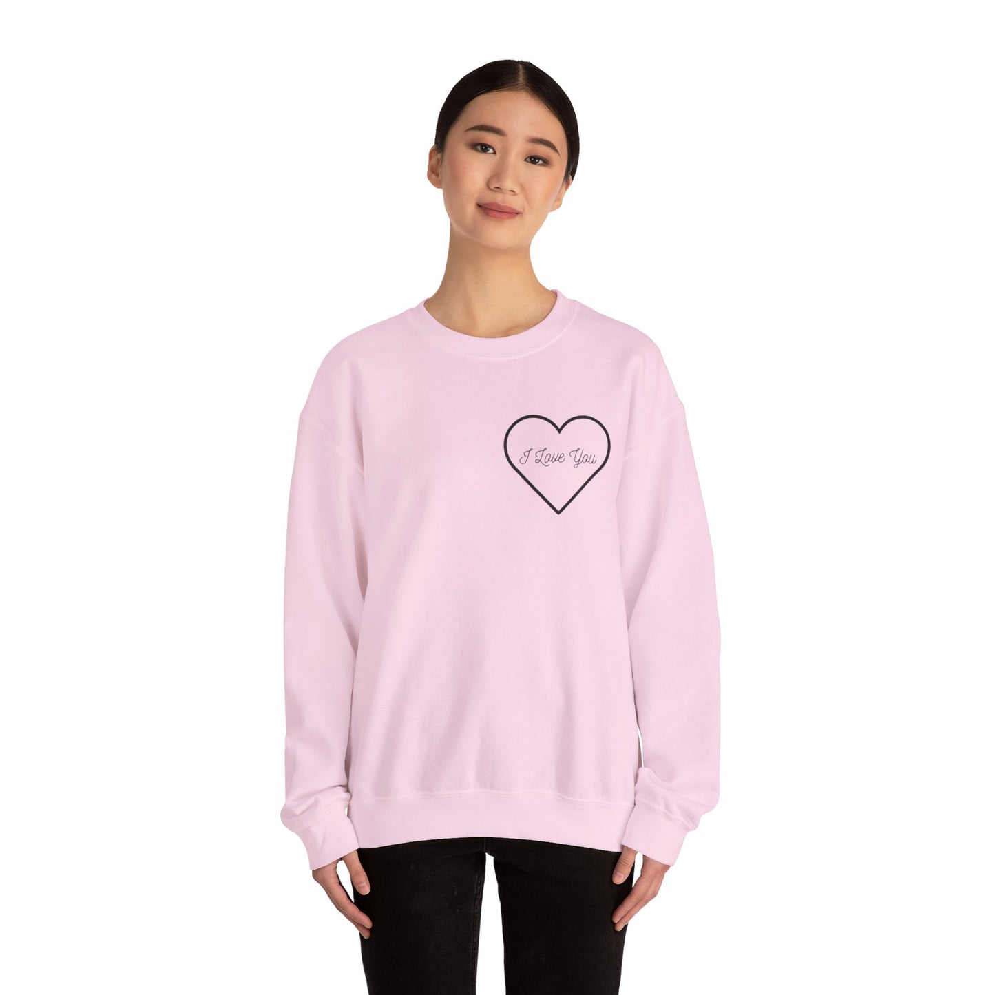 Unisex Love & Royalty Crewneck Sweatshirt - "I Love You" & "His Queen Forever and Always" Design