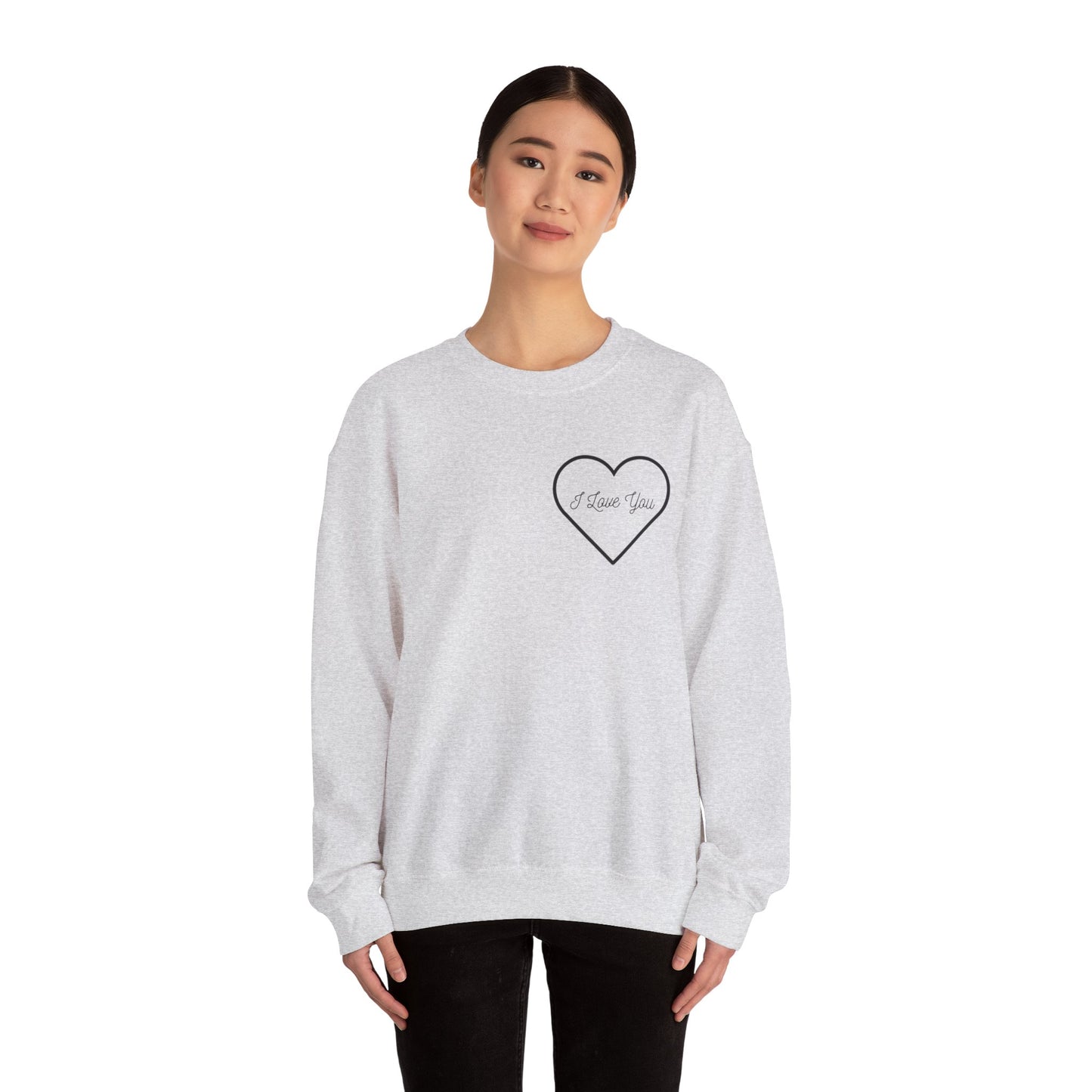 Unisex Love & Royalty Crewneck Sweatshirt - "I Love You" & "His Queen Forever and Always" Design