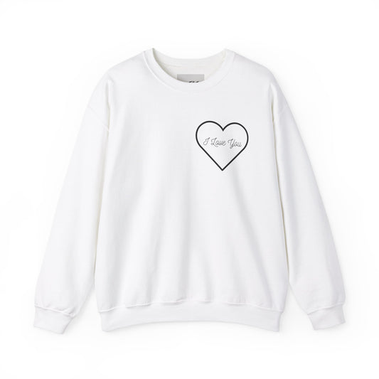 Unisex Love & Royalty Crewneck Sweatshirt - "I Love You" & "His Queen Forever and Always" Design