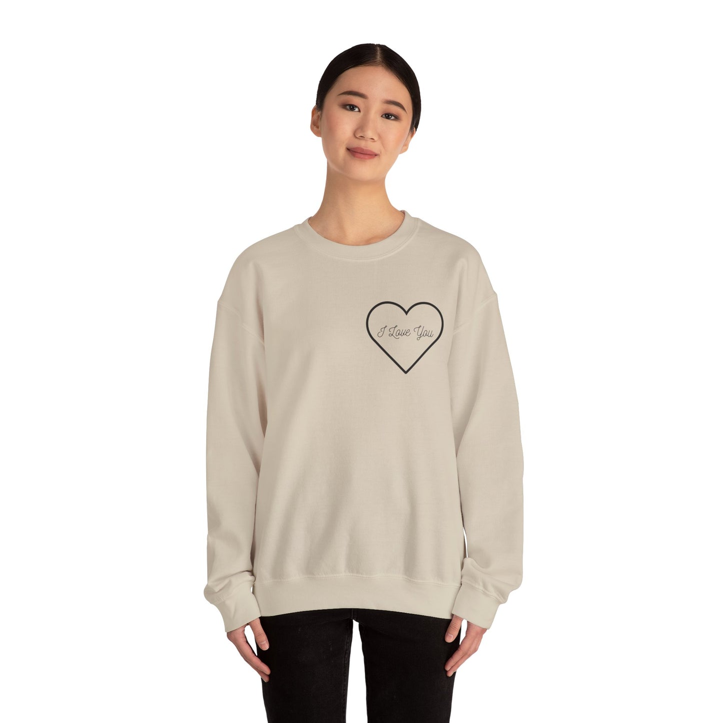 Unisex Love & Royalty Crewneck Sweatshirt - "I Love You" & "His Queen Forever and Always" Design