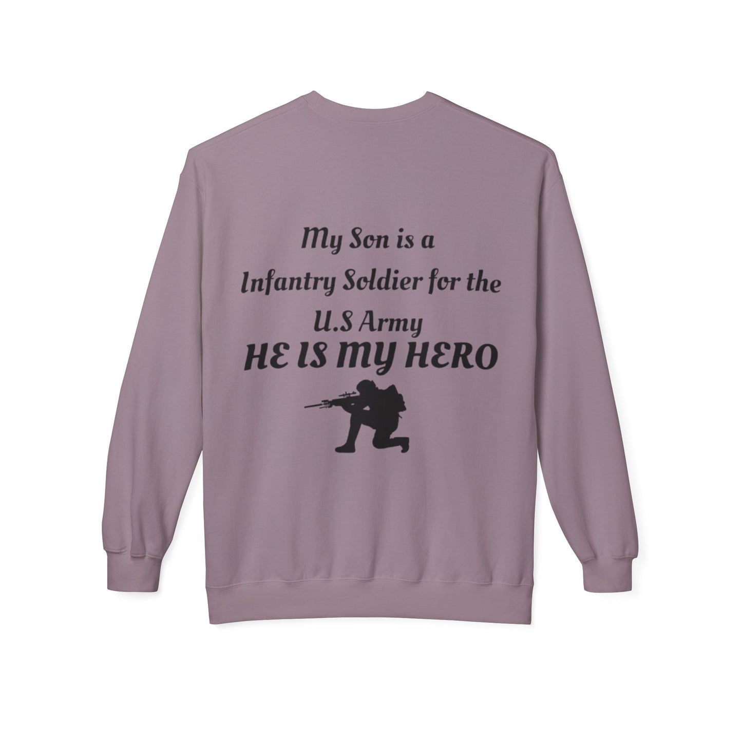 Heroic Army Sweatshirt - Honor Your Soldier with This Softstyle Fleece Crewneck