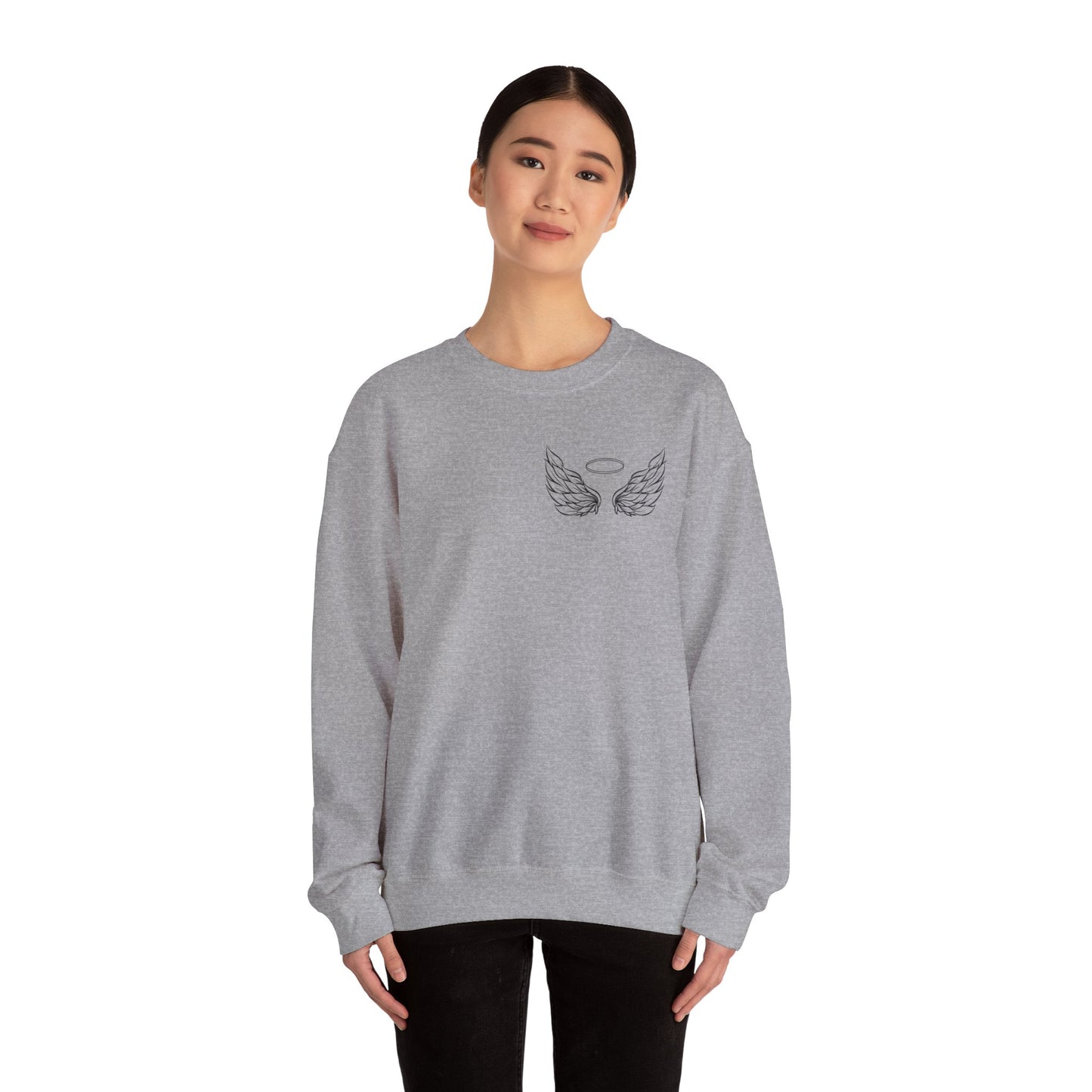 Comforting Angel Wings Crewneck Sweatshirt - Memory of Loved Ones