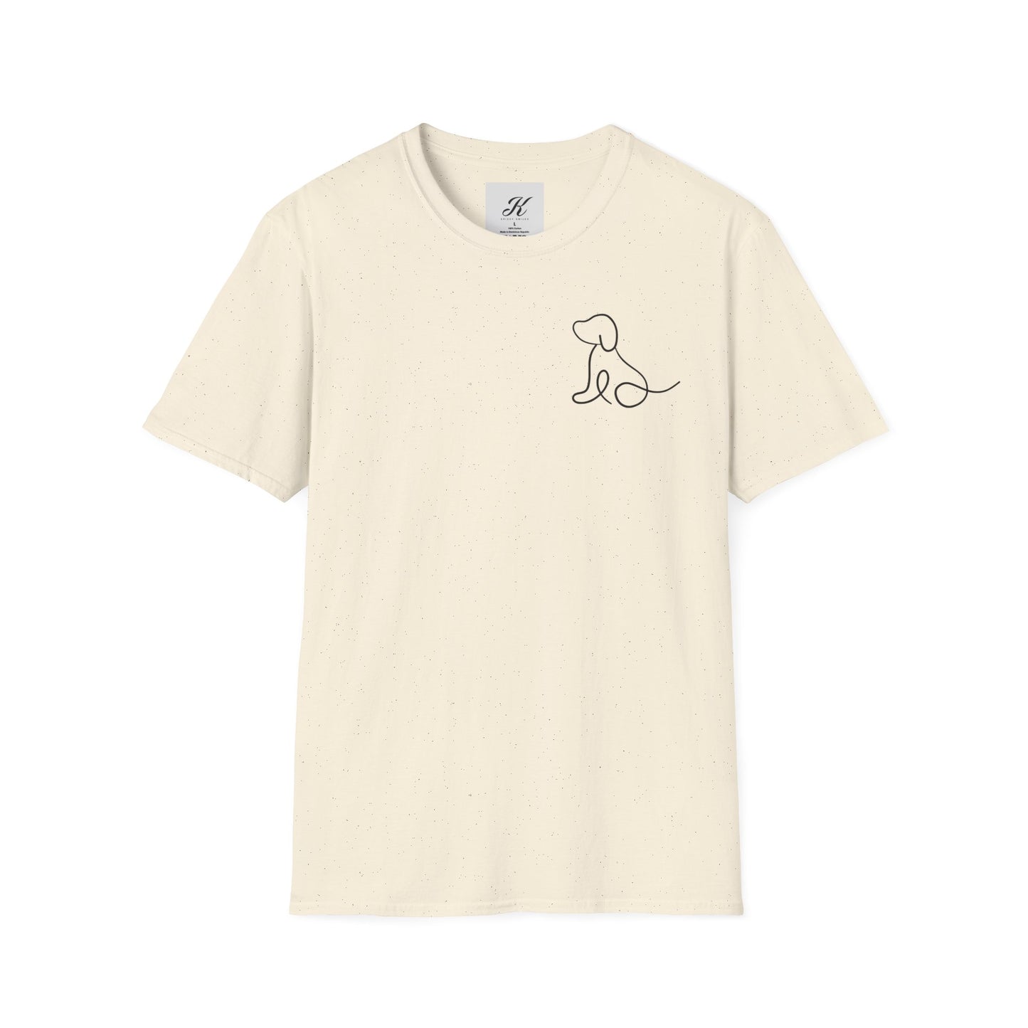 Dog Mama Unisex T-Shirt - Softstyle Design with Heart and Paws