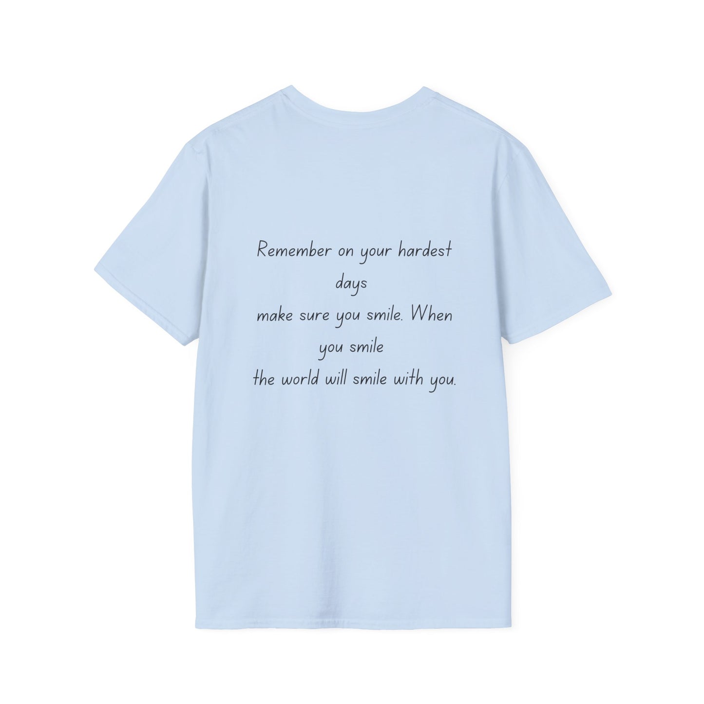 Inspirational Unisex Softstyle T-Shirt - 'Remember to Smile' Design