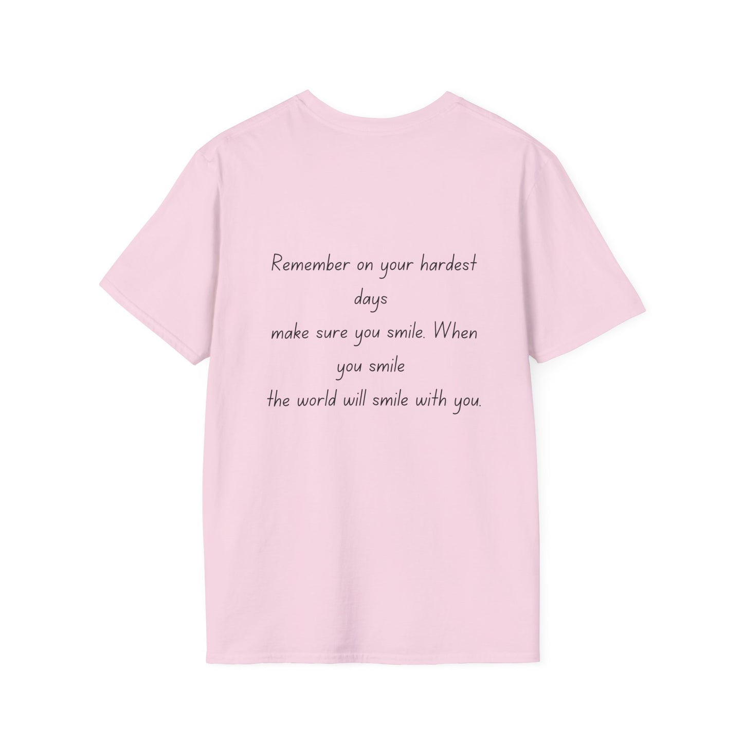 Inspirational Unisex Softstyle T-Shirt - 'Remember to Smile' Design