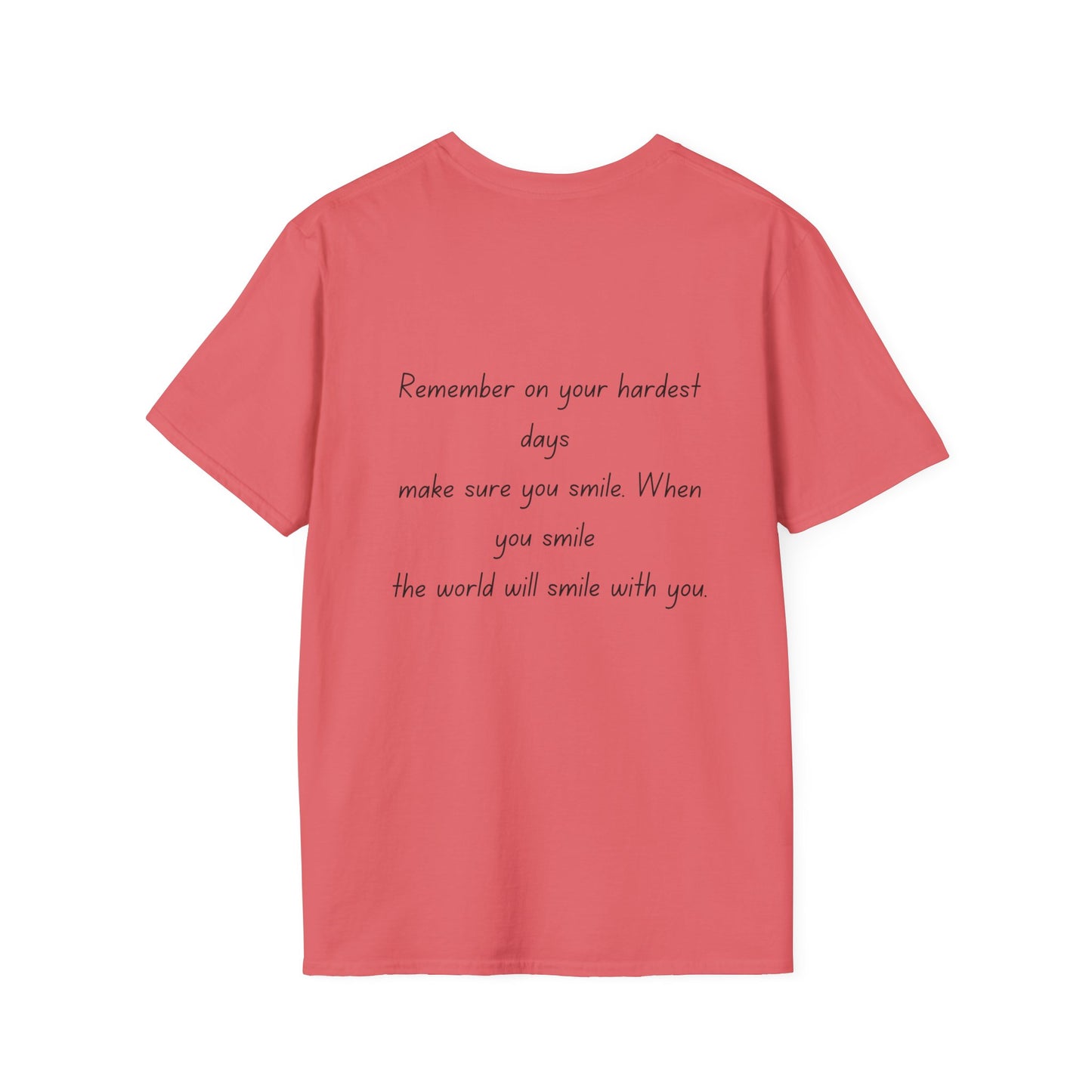 Inspirational Unisex Softstyle T-Shirt - 'Remember to Smile' Design